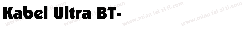 Kabel Ultra BT字体转换